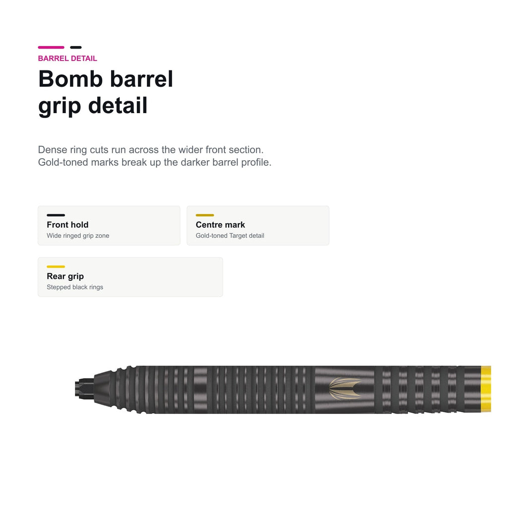 Target Bolide Void 05 90% SP bomb barrel grip detail