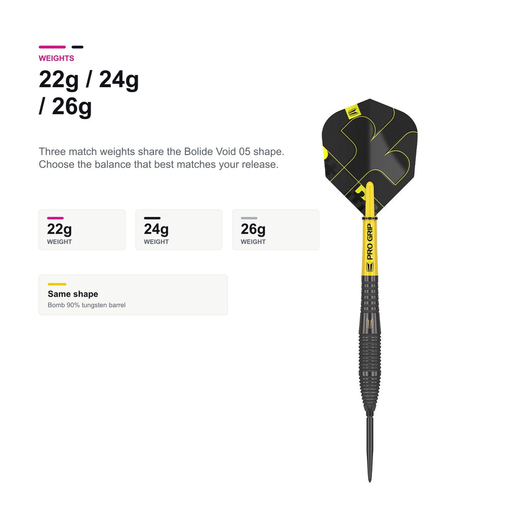 Target Bolide Void 05 90% SP 22g 24g 26g match weights