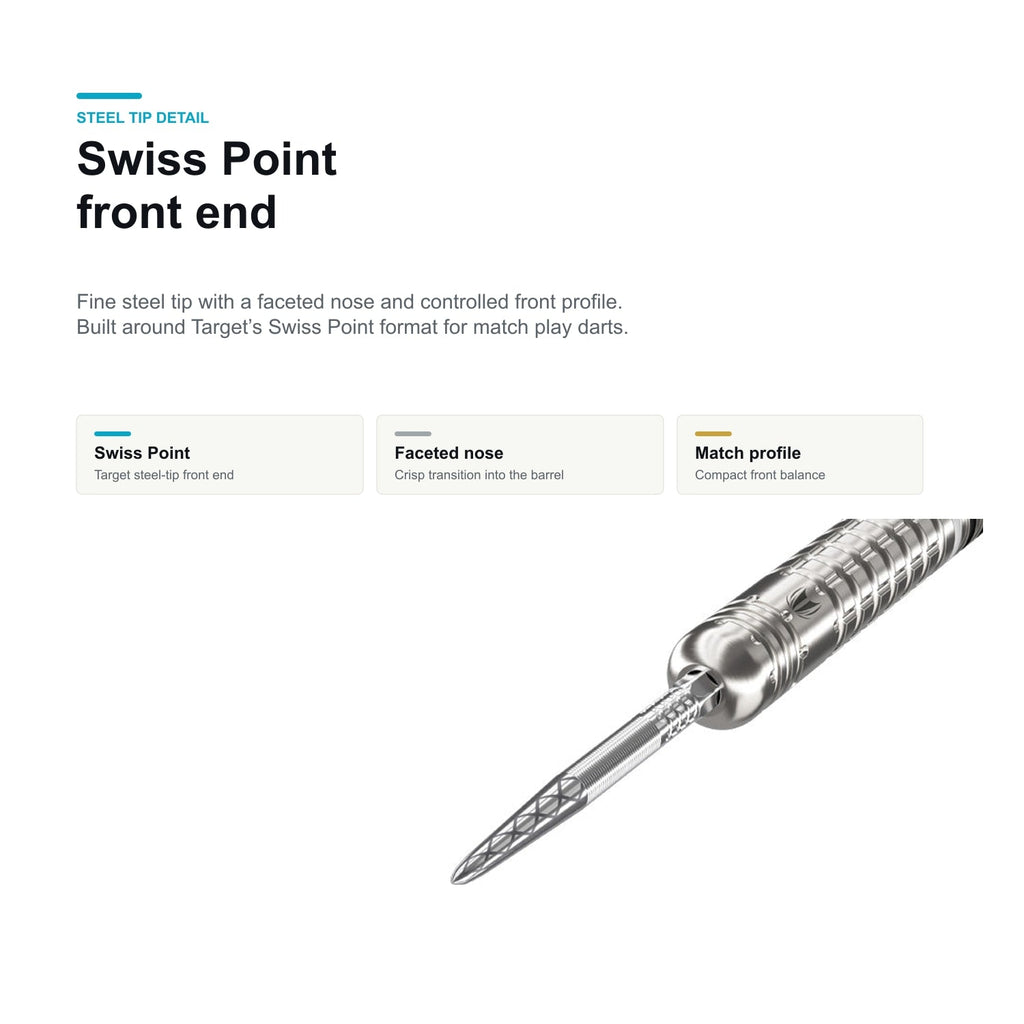 Target Chris Dobey 90% Swiss Point steel tip detail