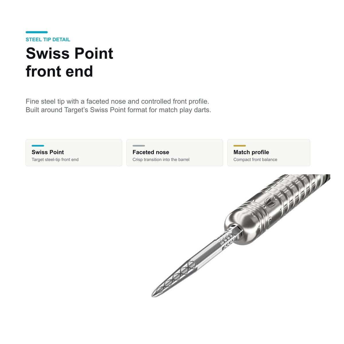 Target Chris Dobey 90% Swiss Point steel tip detail