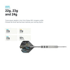 Target Chris Dobey 90% Swiss 22g 23g and 24g weight options