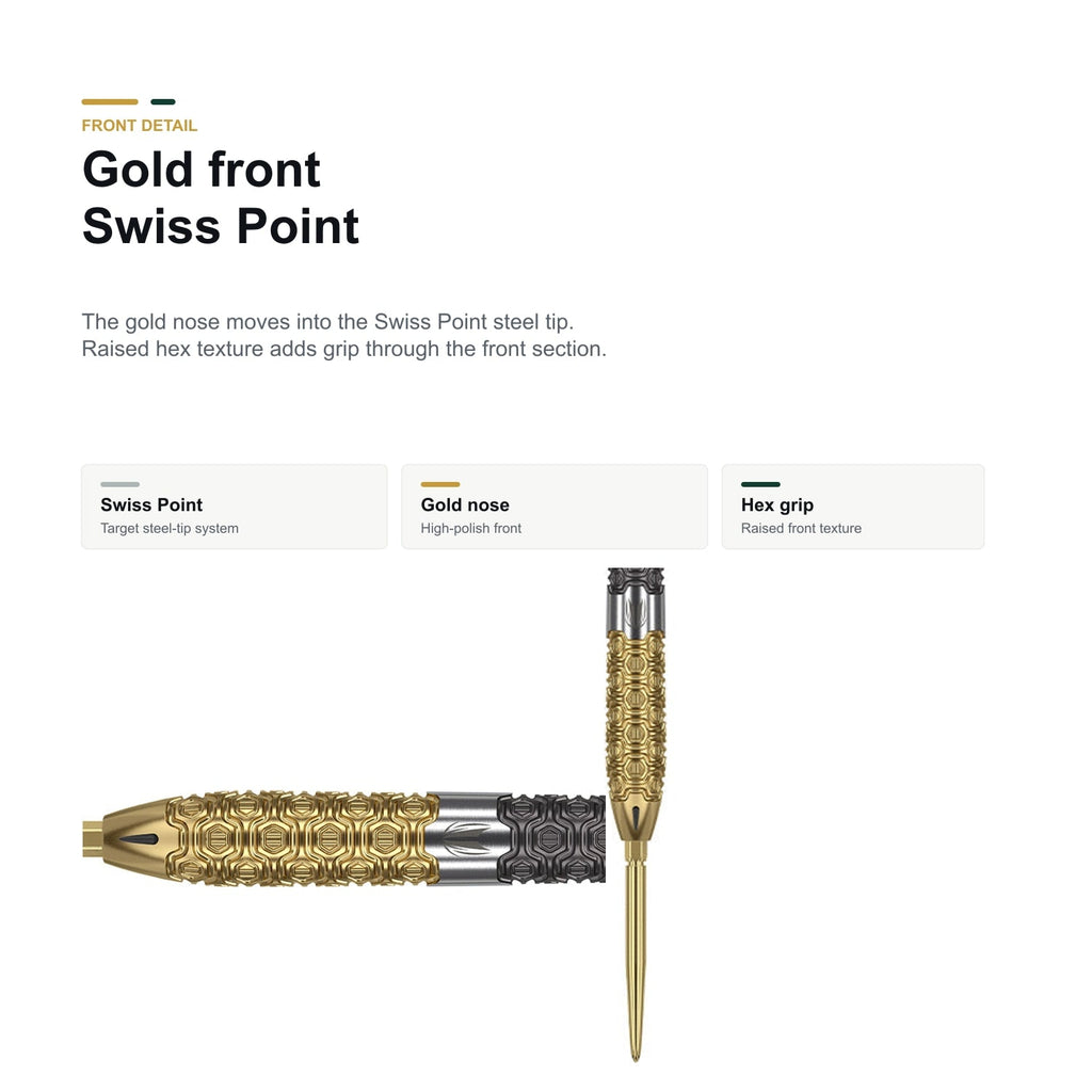 Target Cult Envy 02 90% SP gold front Swiss Point detail