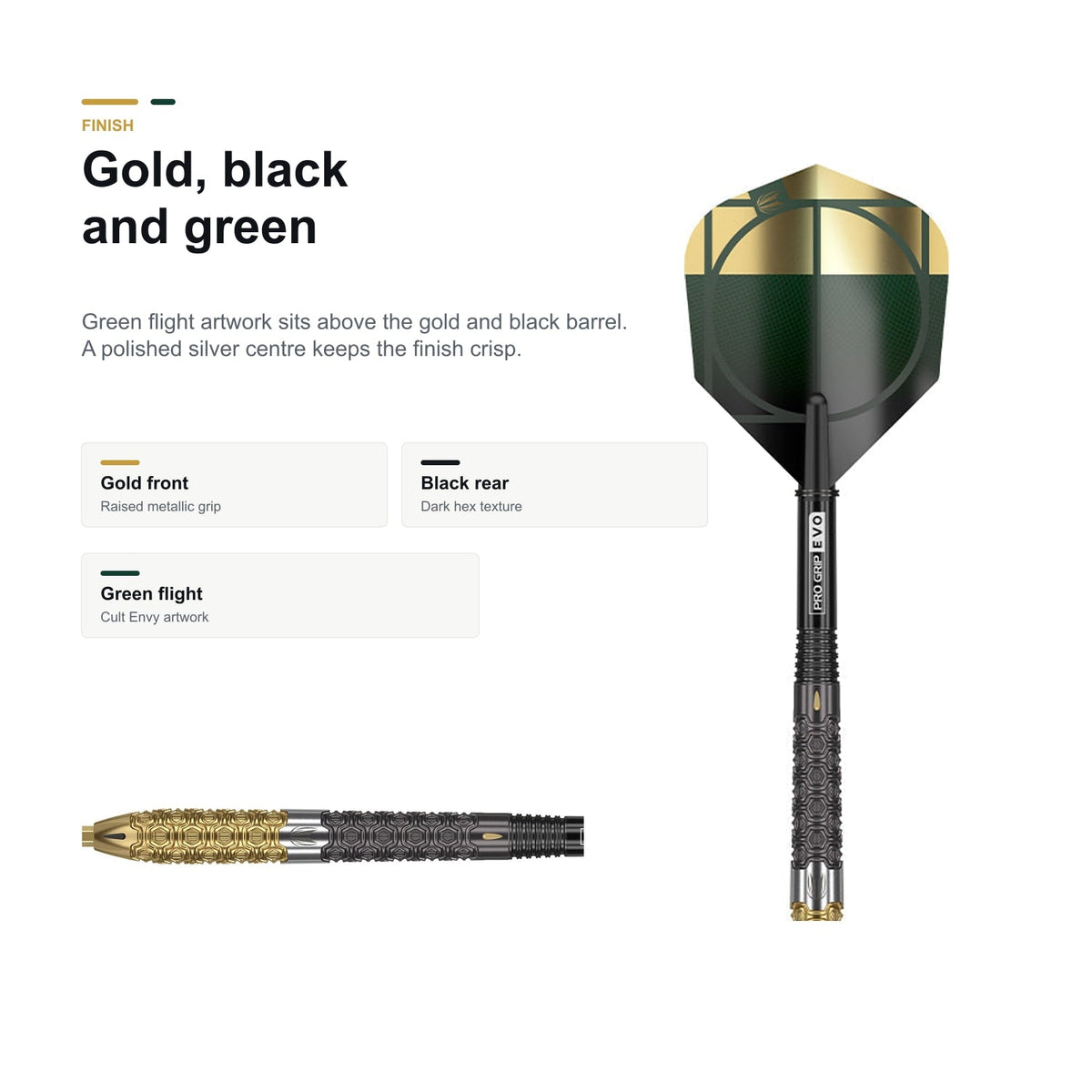 Target Cult Envy 02 90% SP gold black green finish