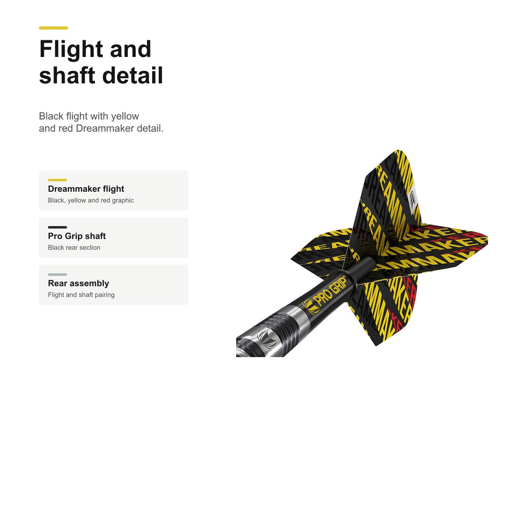 Target Dimitri Van den Bergh 80% Swiss flight and shaft detail