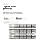 Target Exo 02 90% Swiss tapered silver grip detail