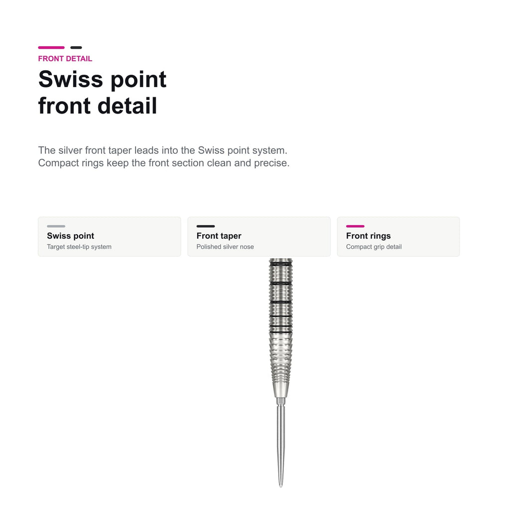 Target Exo 02 90% Swiss Swiss point front detail