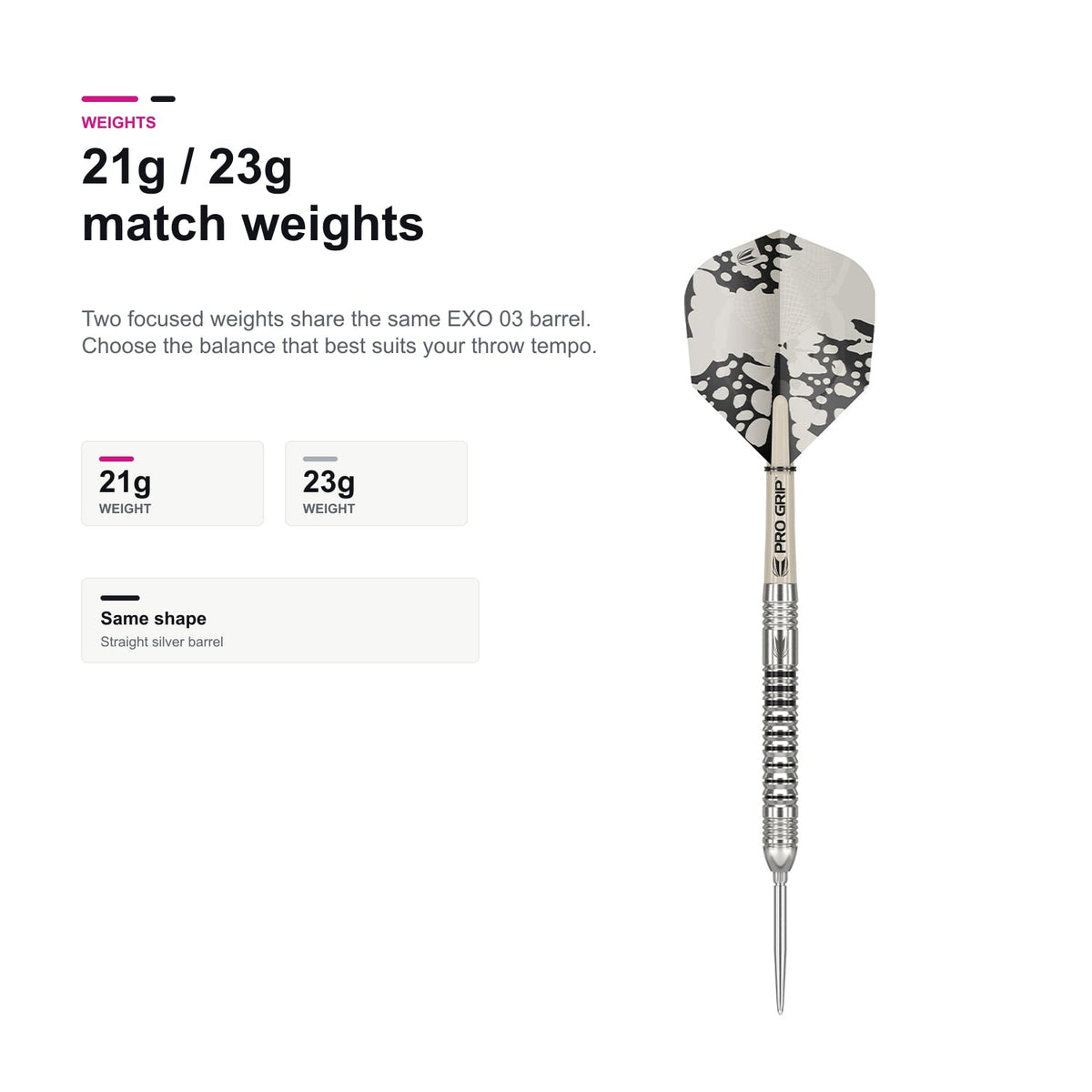 Target Exo 03 90% Swiss 21g and 23g match weights image