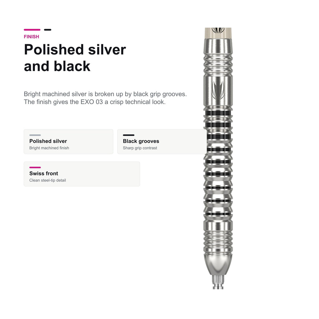 Target Exo 03 90% Swiss polished silver and black finish image