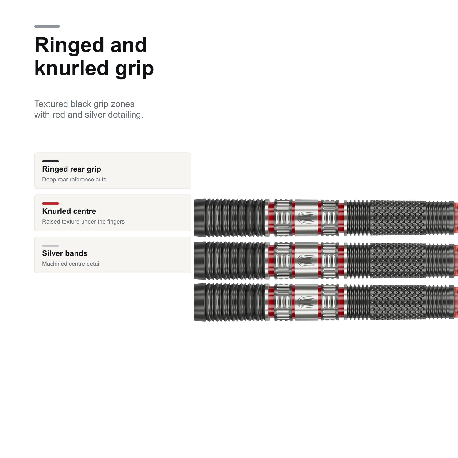 Target Gabriel Clemens 95K 95% SP ringed and knurled grip detail image