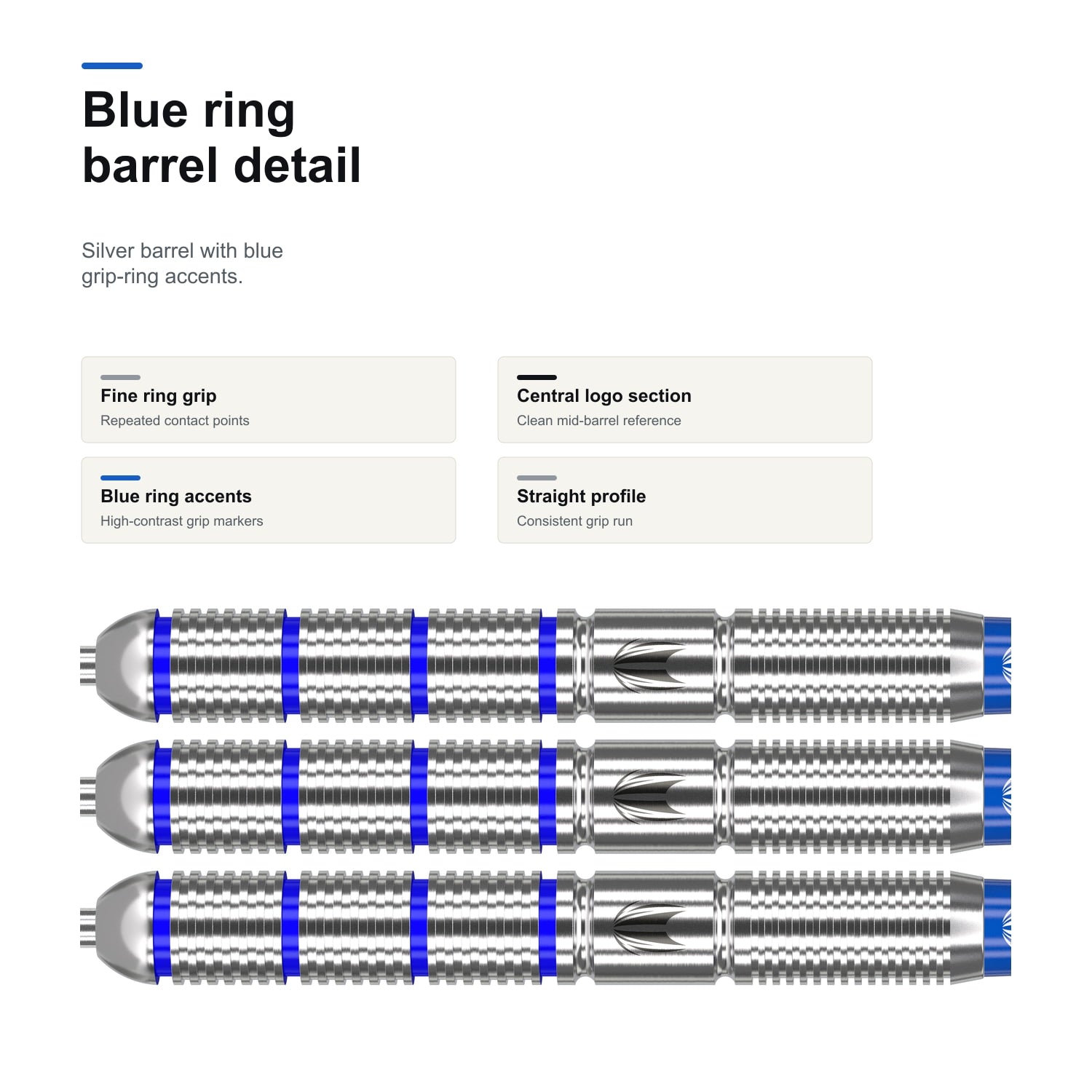 Target Glen Durrant 80% blue ring barrel detail