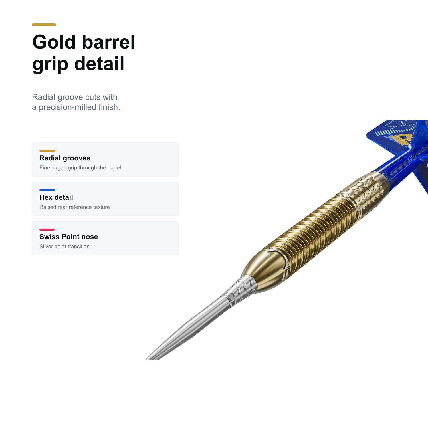 Target Josh Rock Limited Edition 95% SP gold barrel grip detail