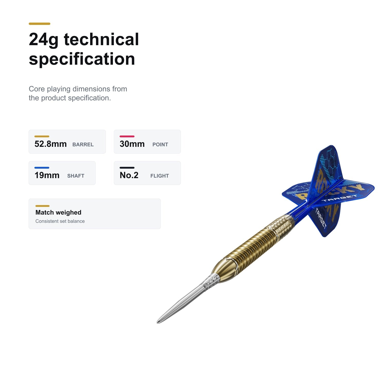 Target Josh Rock Limited Edition 95% SP 24g technical specification