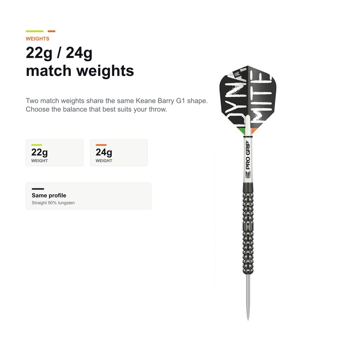 Target Keane Barry G1 90% 22g 24g match weights