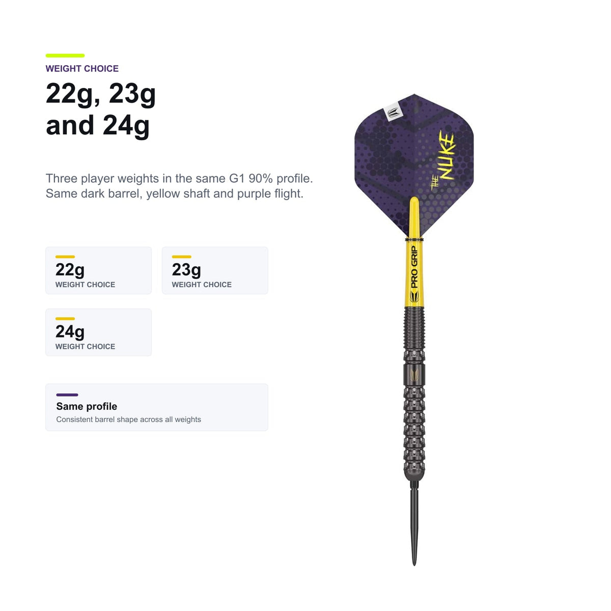 Target Luke Littler G1 90% Swiss Tip 22g 23g and 24g darts