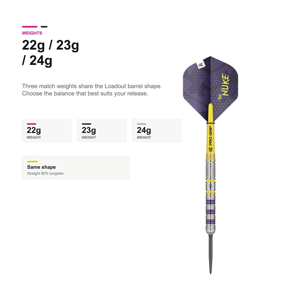 Target Luke Littler Loadout 90% Swiss 22g 23g 24g match weights