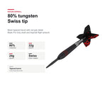 Target Nathan Aspinall Black 80% Swiss darts profile