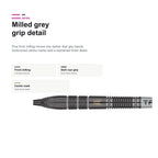 Target Nathan Aspinall ECHO 90% Swiss Point milled grey grip detail