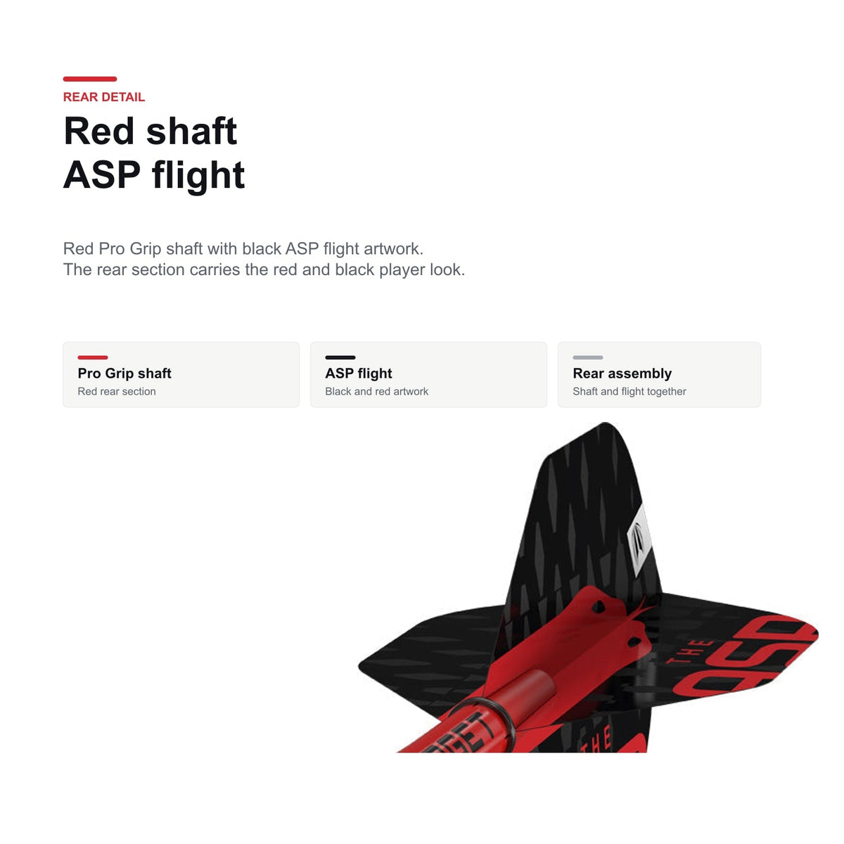 Target Nathan Aspinall G2 95% red shaft and ASP flight detail