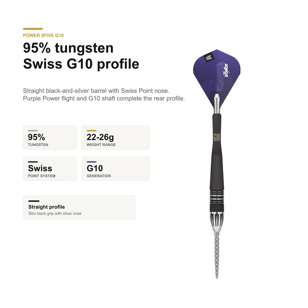 Target Phil Taylor Power 9Five 95% Swiss G10 tungsten profile image