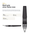 Target Phil Taylor Power 9Five 95% Swiss G10 black and silver barrel detail image