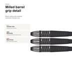 Target Phil Taylor Raw Power G11 95% SP milled barrel grip detail image