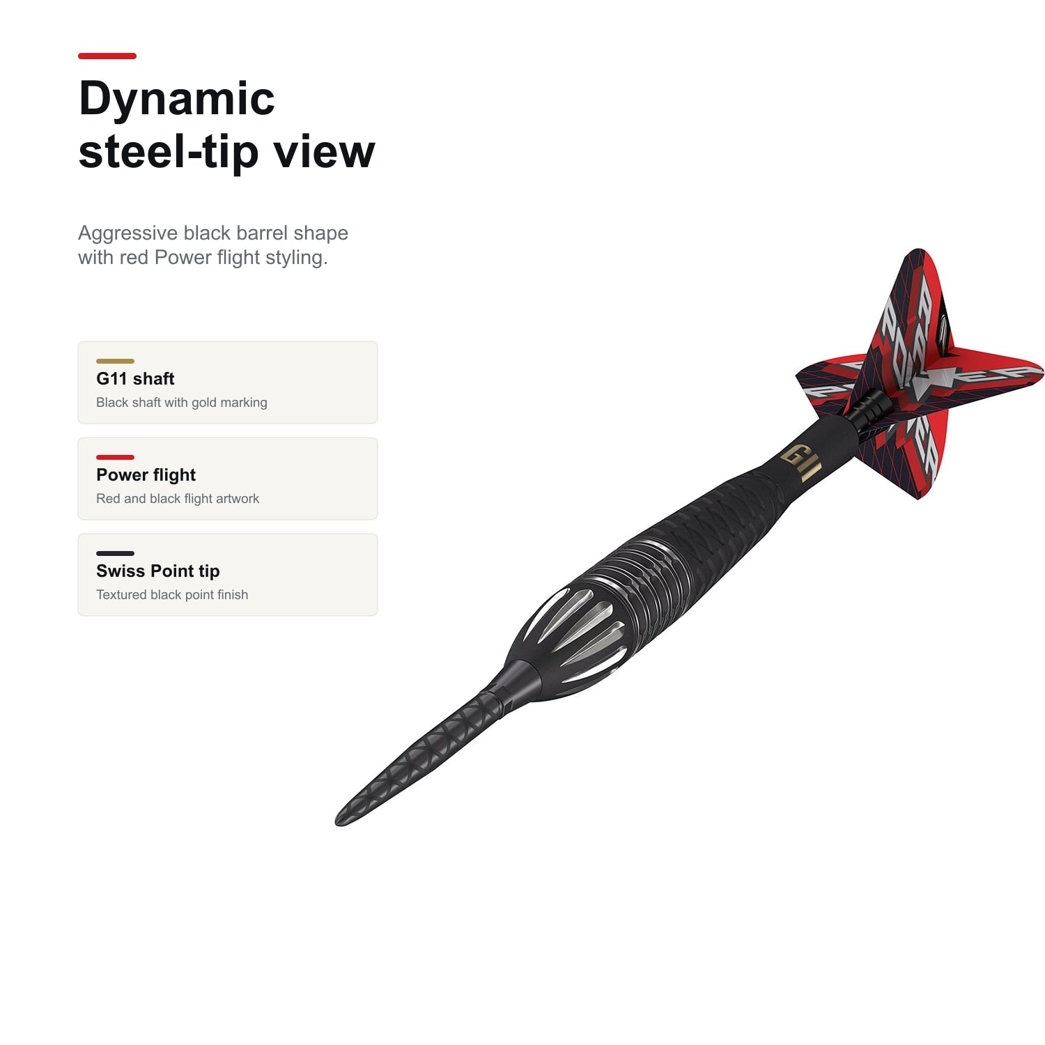 Target Phil Taylor Raw Power G11 95% SP dynamic steel tip view image