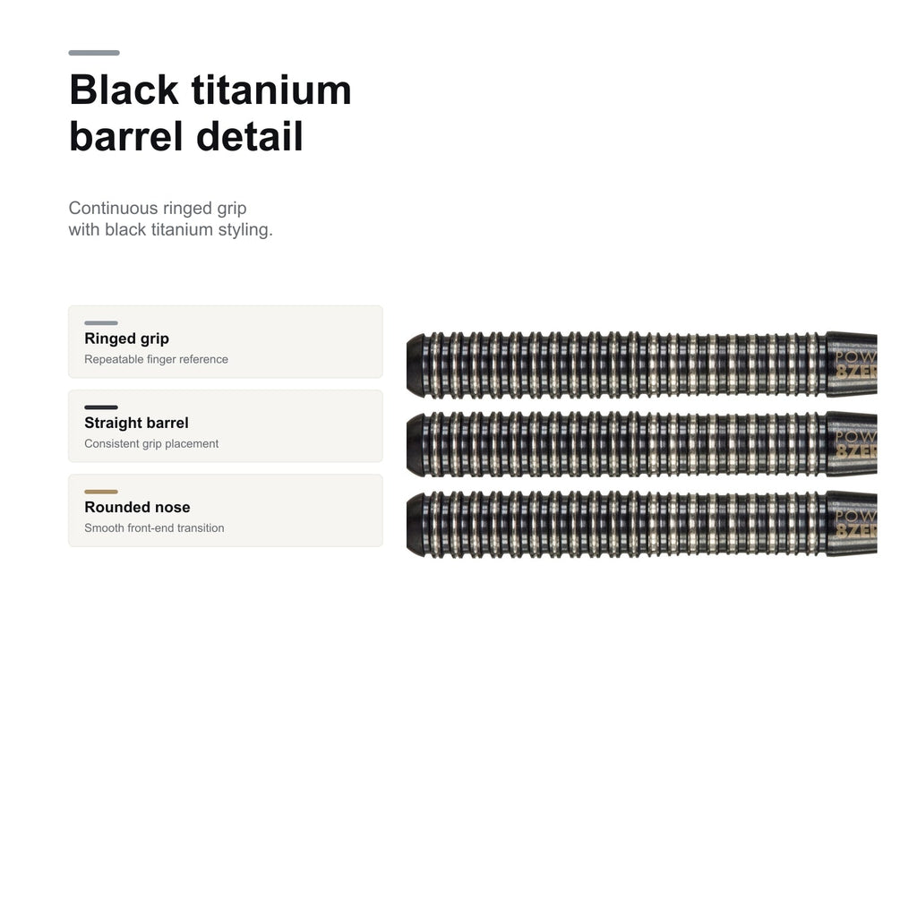 Target Power Taylor 8Zero Black A black titanium barrel detail