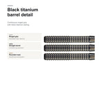 Target Power Taylor 8Zero Black A black titanium barrel detail