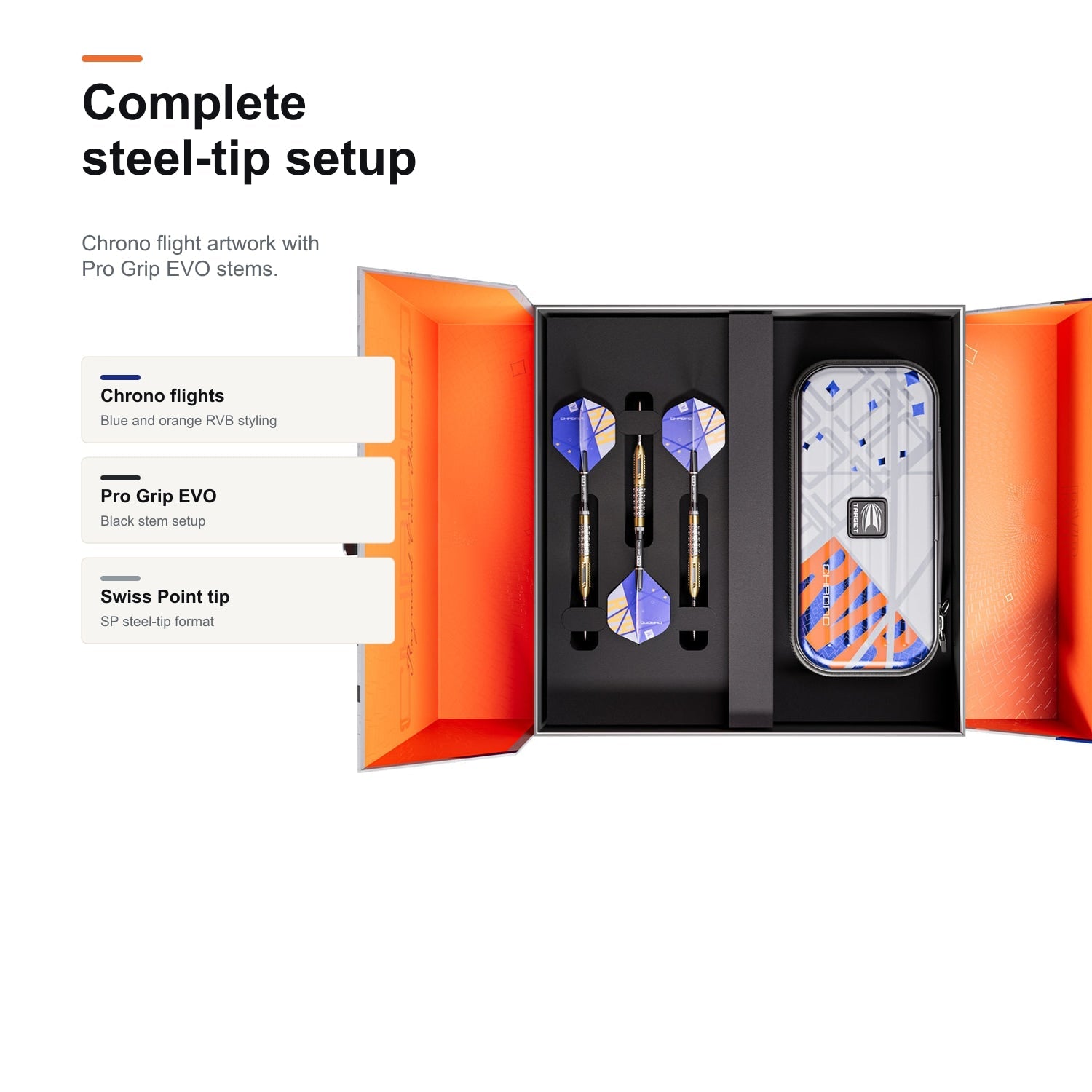 Target Raymond v Barneveld Chrono 95% SP complete steel tip setup image