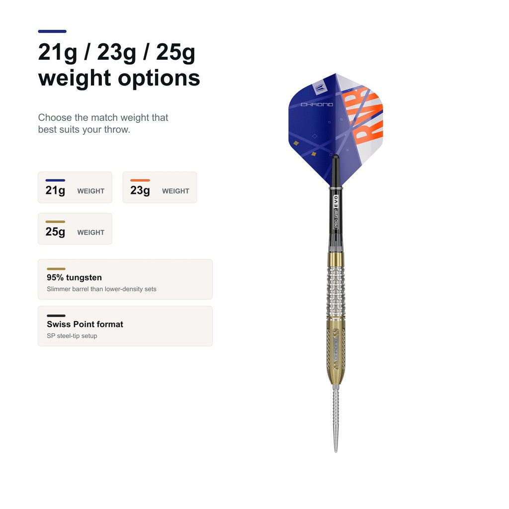 Target Raymond v Barneveld Chrono 95% SP 21g 23g and 25g weight options image