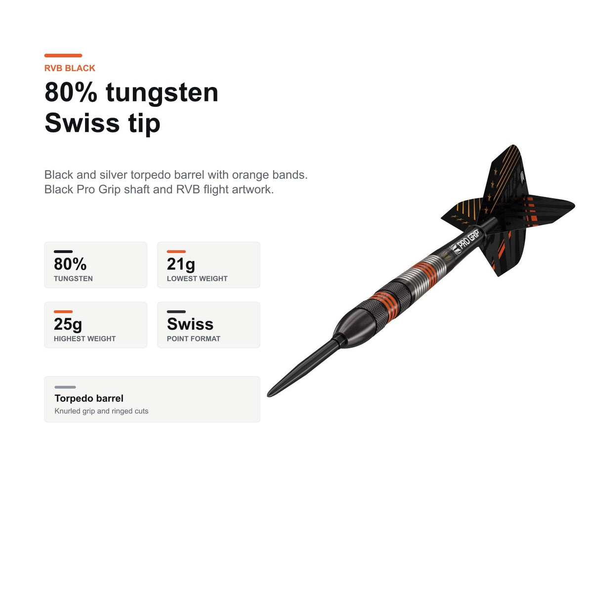 Target Raymond van Barneveld Black 80% Swiss darts profile