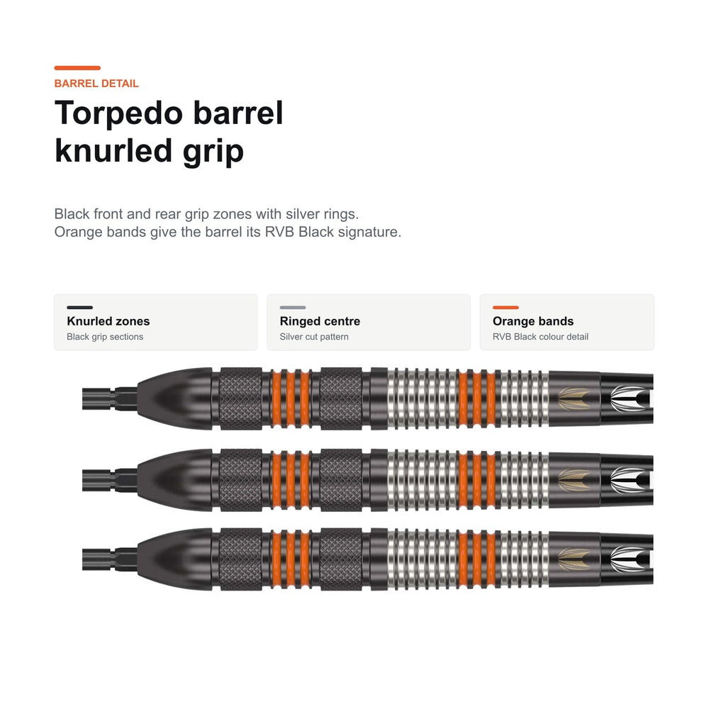 Target Raymond van Barneveld Black 80% Swiss torpedo barrel detail