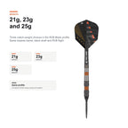 Target Raymond van Barneveld Black 80% Swiss 21g 23g and 25g darts