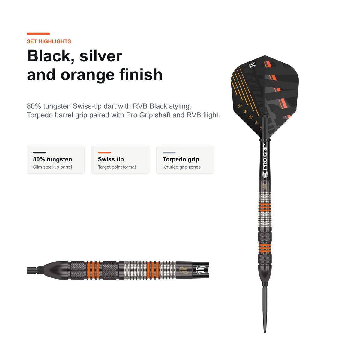Target Raymond van Barneveld Black 80% Swiss set highlights