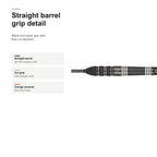 Target Raymond van Barneveld Echo 95% Swiss straight barrel grip detail