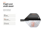 Target Raymond van Barneveld Echo 95% Swiss flight and shaft detail