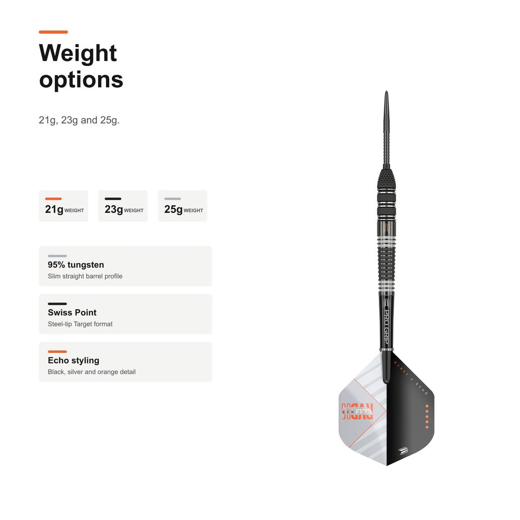 Target Raymond van Barneveld Echo 95% Swiss 21g 23g and 25g darts