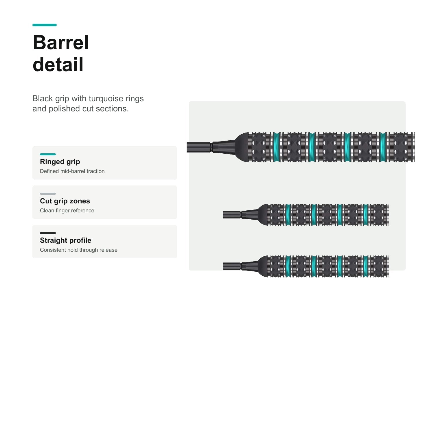Target Rob Cross Black 90% Swiss barrel detail image