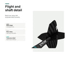 Target Rob Cross Black 90% Swiss flight and shaft detail image