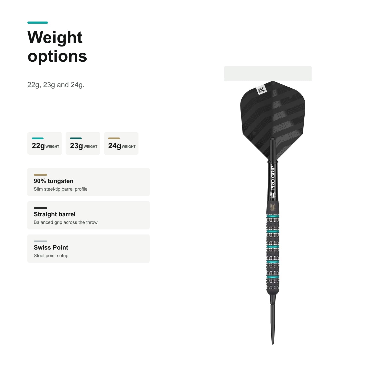Target Rob Cross Black 90% Swiss weight options image