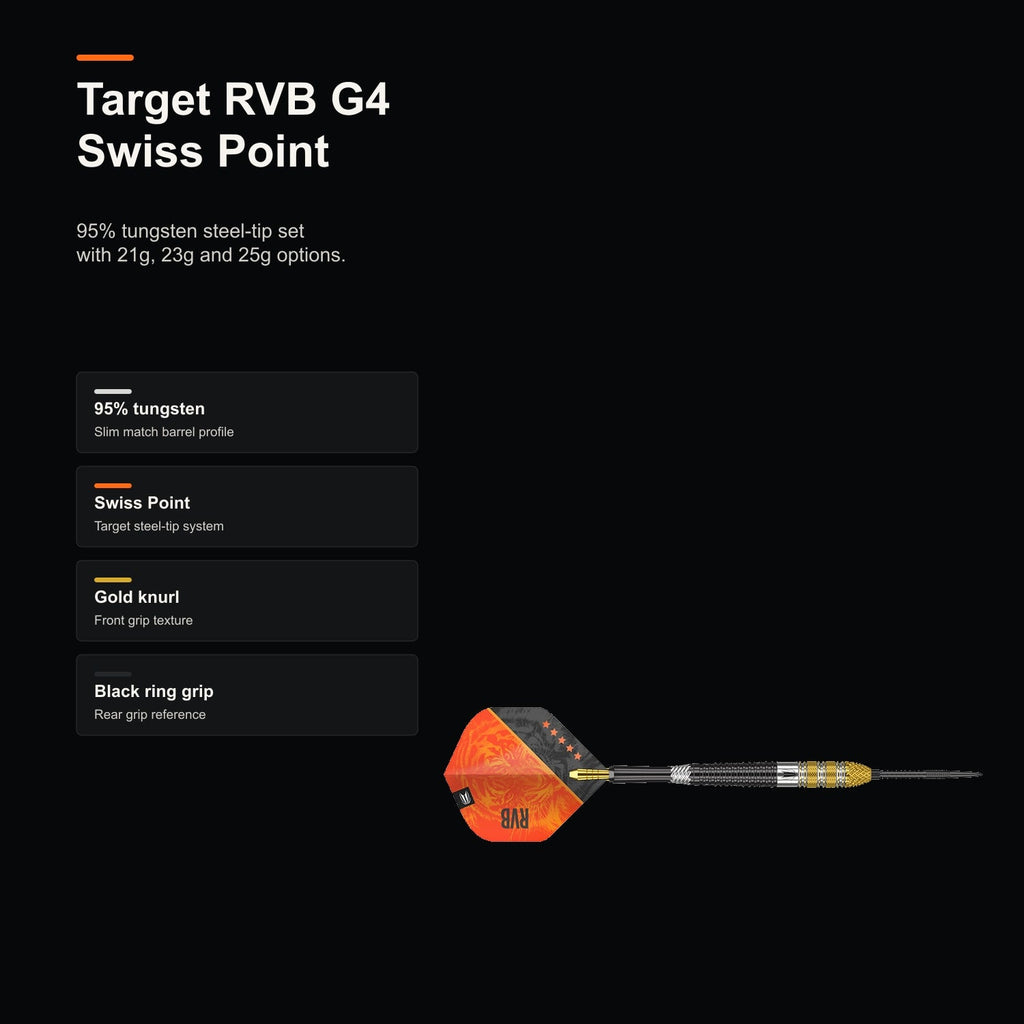 Target Raymond van Barneveld G4 RVB 95% Swiss product profile