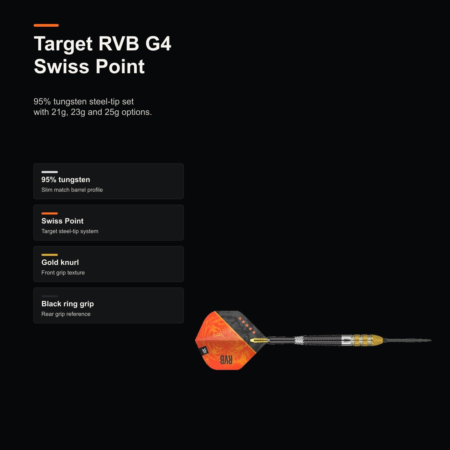 Target Raymond van Barneveld G4 RVB 95% Swiss product profile