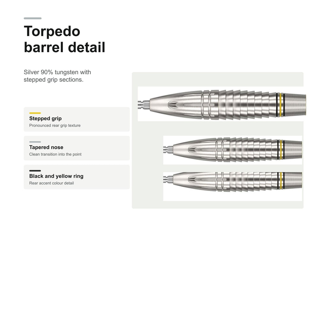 Target Scott Williams 90% Swiss torpedo barrel detail
