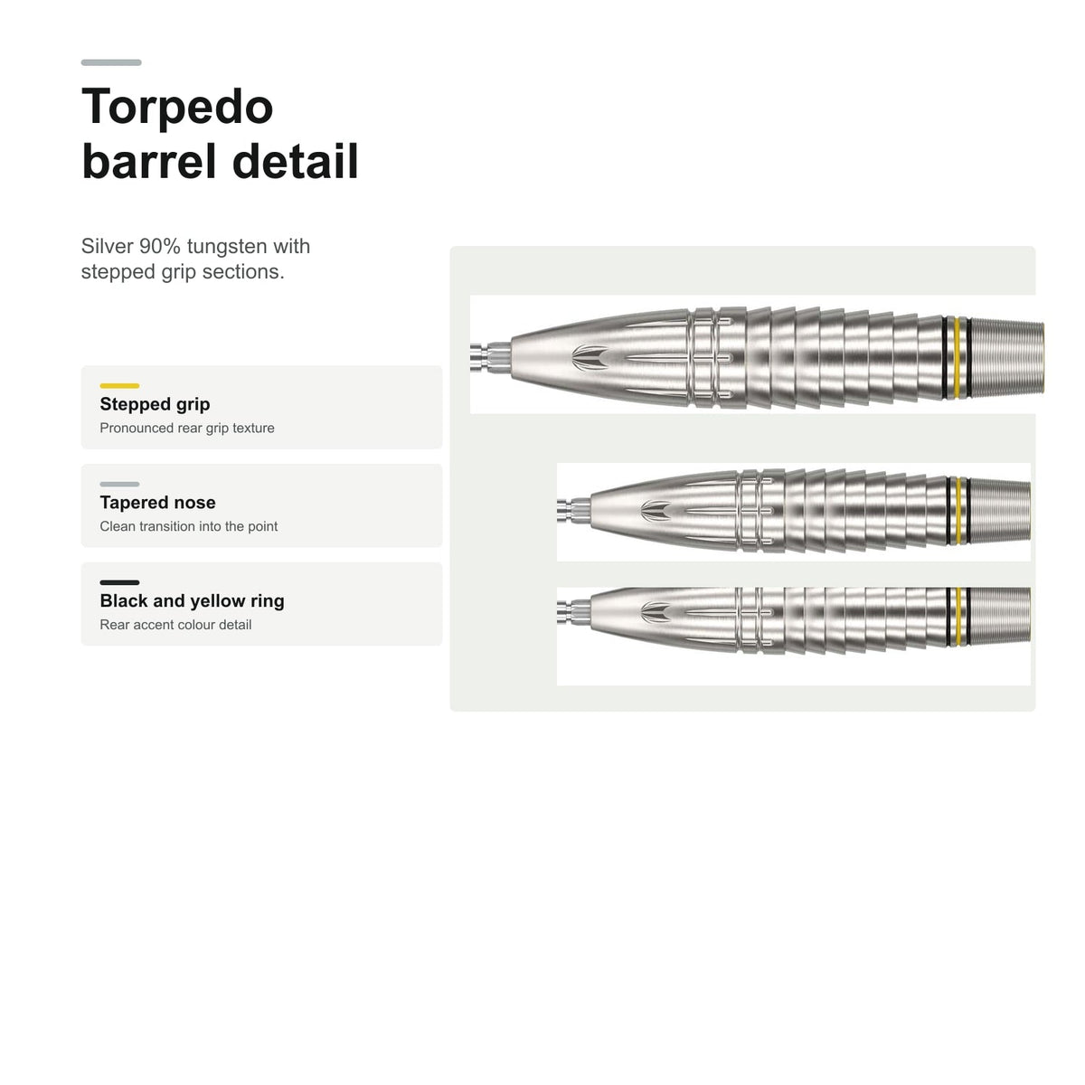 Target Scott Williams 90% Swiss torpedo barrel detail
