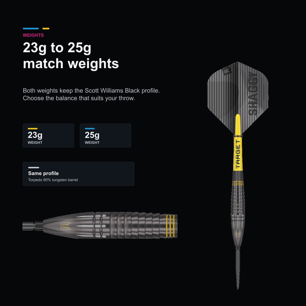 Target Scott Williams Black 90% Swiss 23g 25g match weights