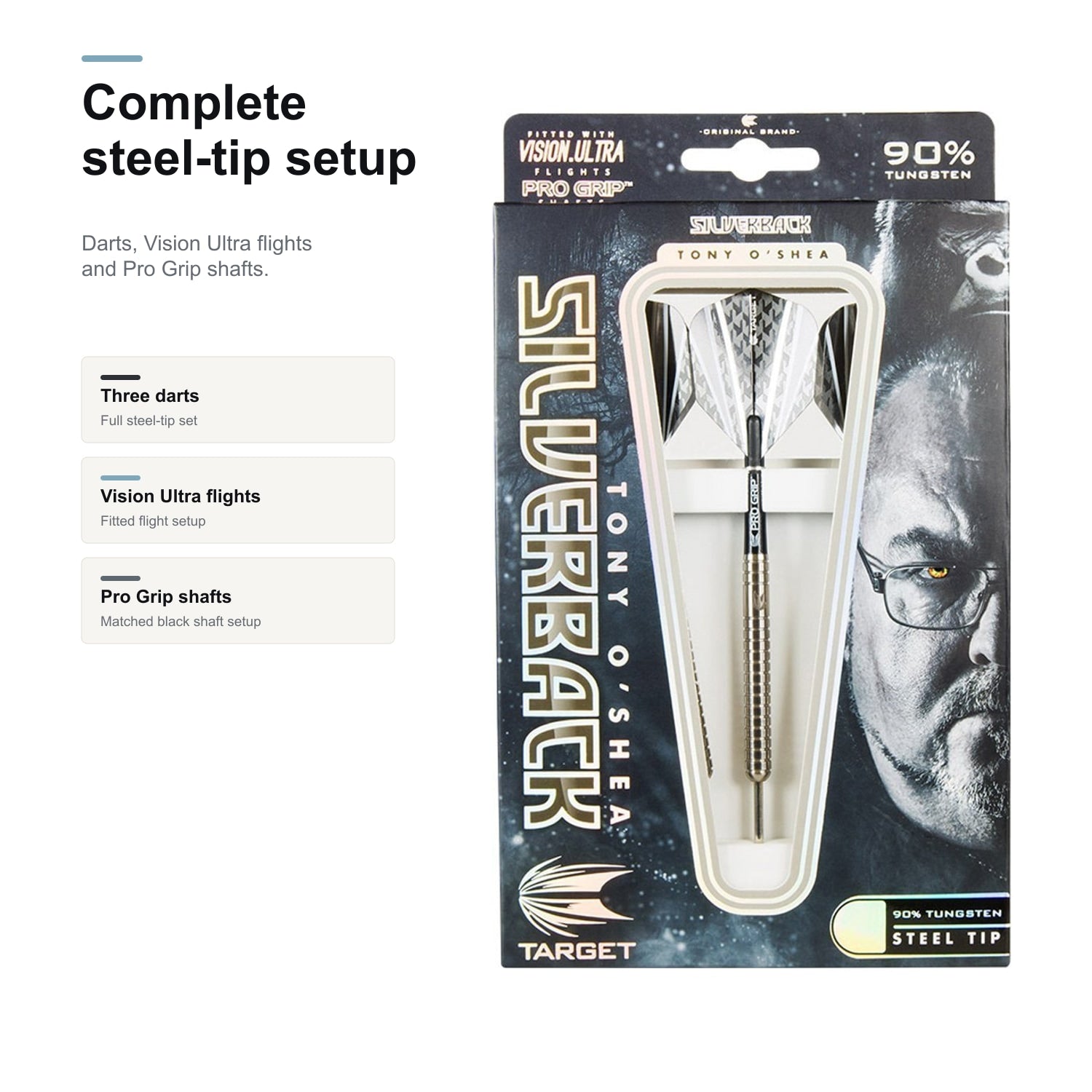 Target Tony O Shea Gen 2 90% complete steel tip setup