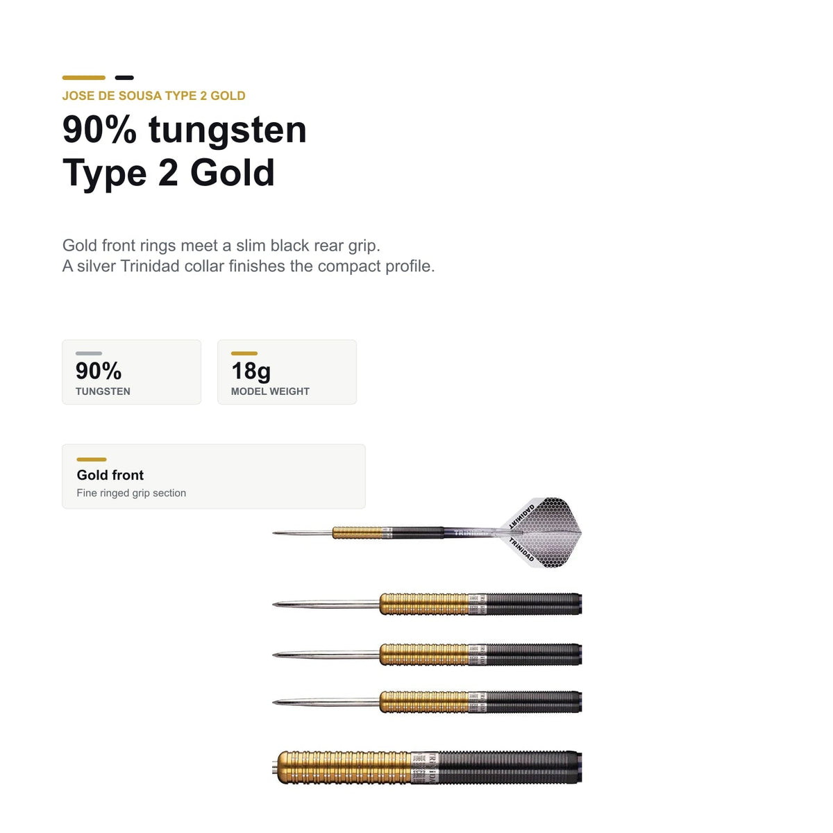 Trinidad Pro Jose De Sousa Type 2 Gold 90% tungsten profile product image