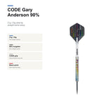 Unicorn CODE Gary Anderson darts 90% product profile