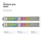 Unicorn CODE James Wade darts 90% - rainbow grip detail