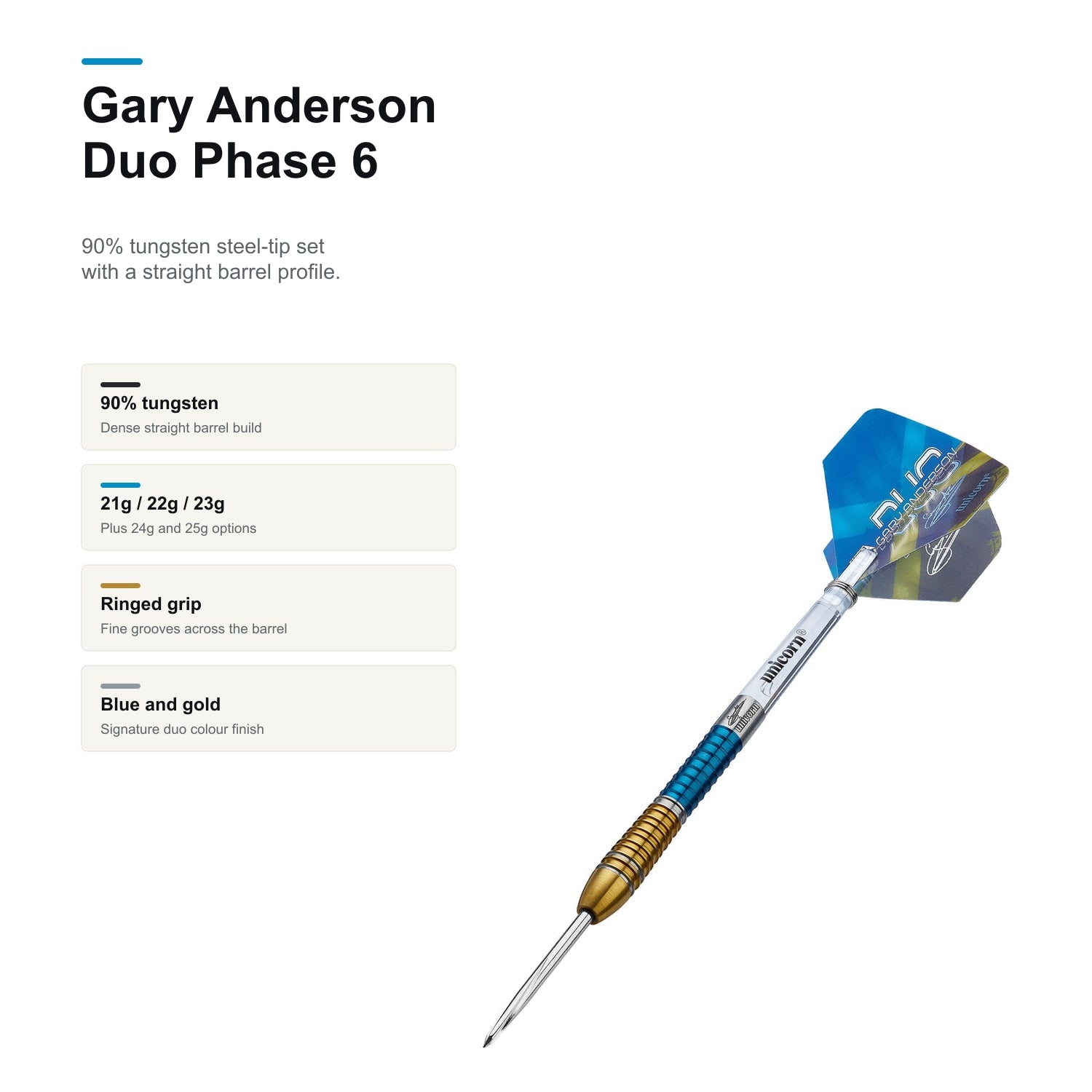 Unicorn Gary Anderson Duo Phase 6 90% product profile